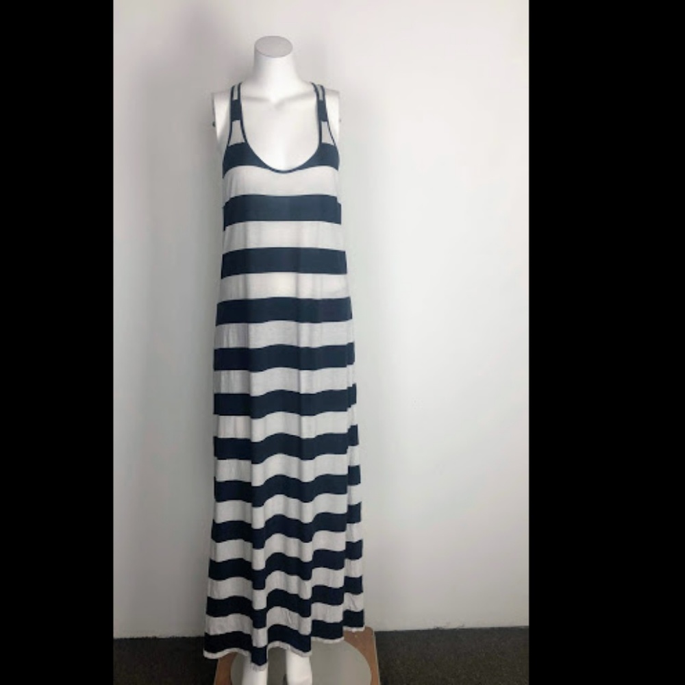 Ralph Lauren Denim & Supply Navy Ivory Stripe Maxi - Picture 3 of 6